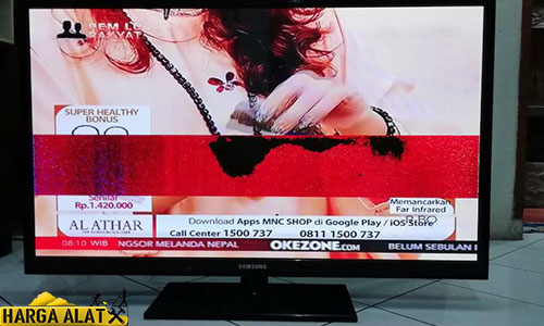 3. TV Plasma Samsung Gambarnya Bergaris Berbayang Bayang Merah